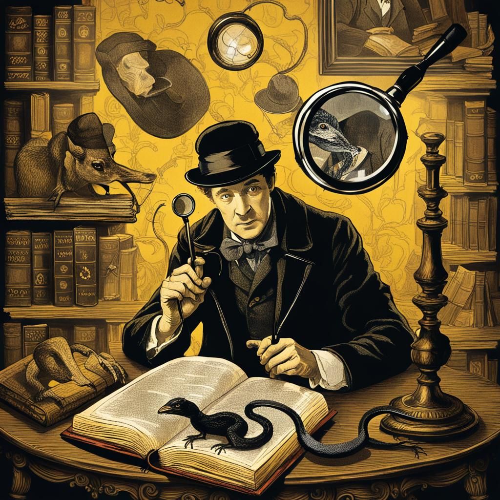 Sherlock Holmes Investigates in Victorian Study