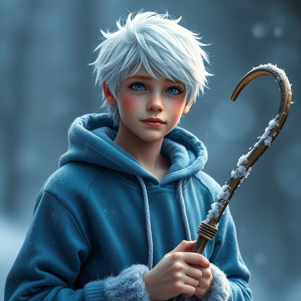 Young Jack Frost 3D Render in Ethereal Style