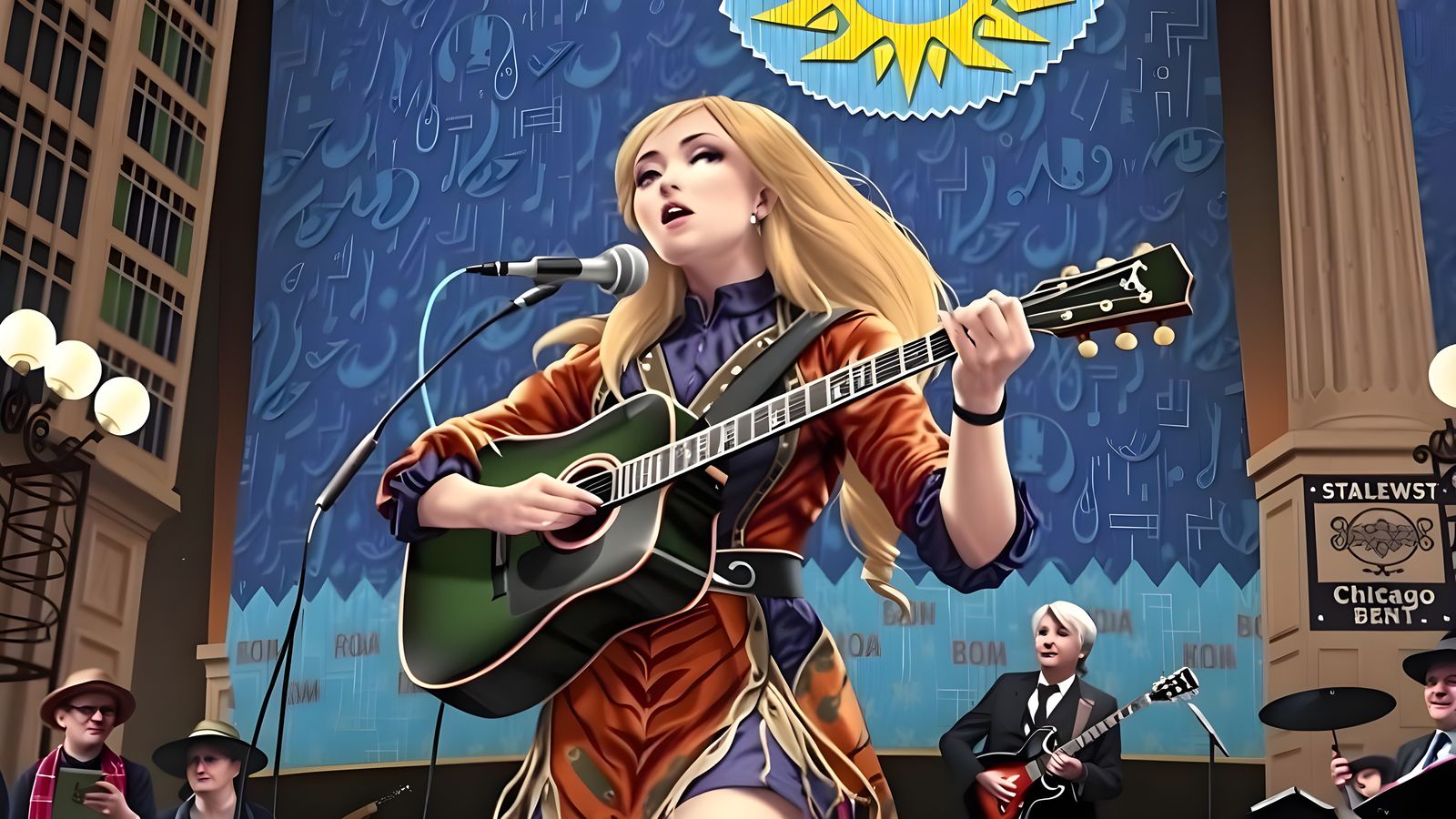 Anime Weretiger Performs Blues in Chicagoland