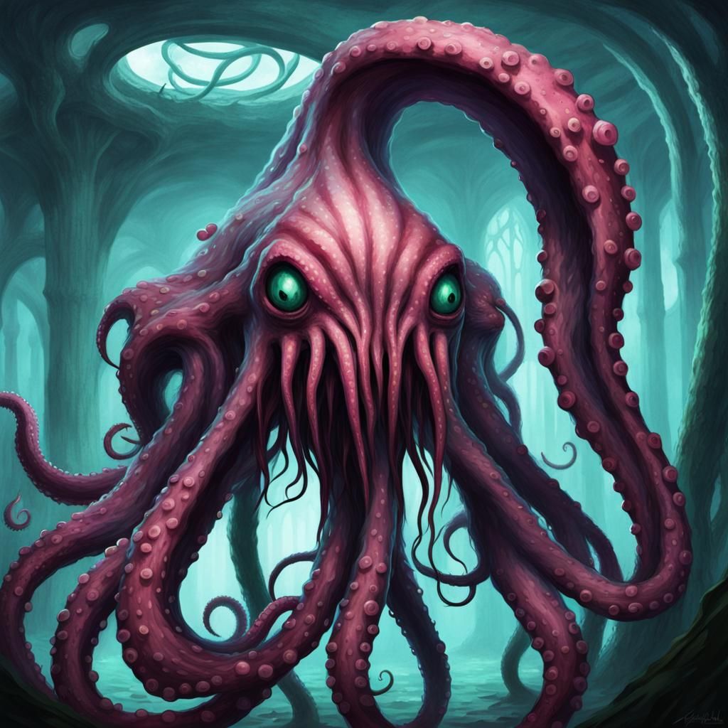 A tentacled beast. eldritch