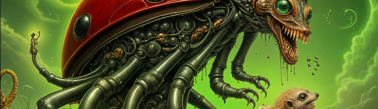 Colossal Ladybug Reigns Over Desolate, Surreal Landscape