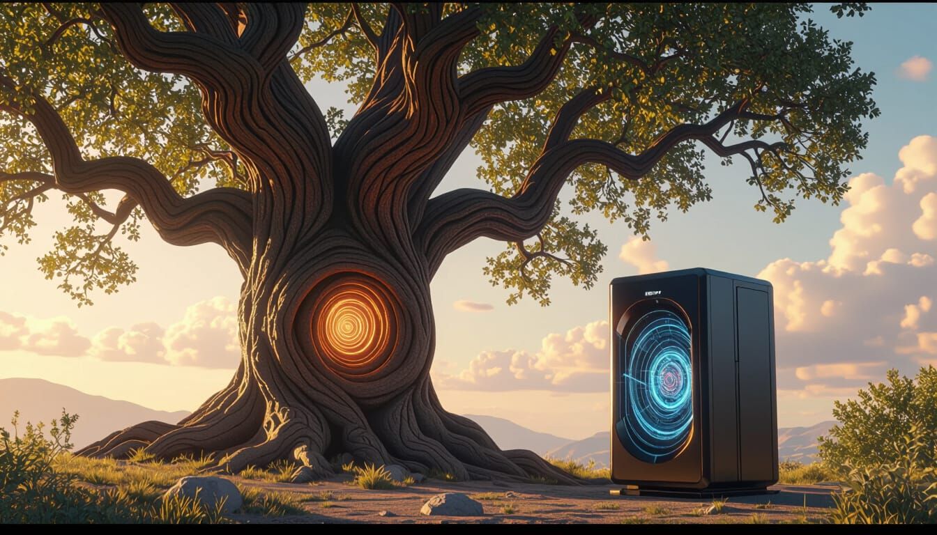 Ancient Oak Meets Quantum Computer Predicting Climate
