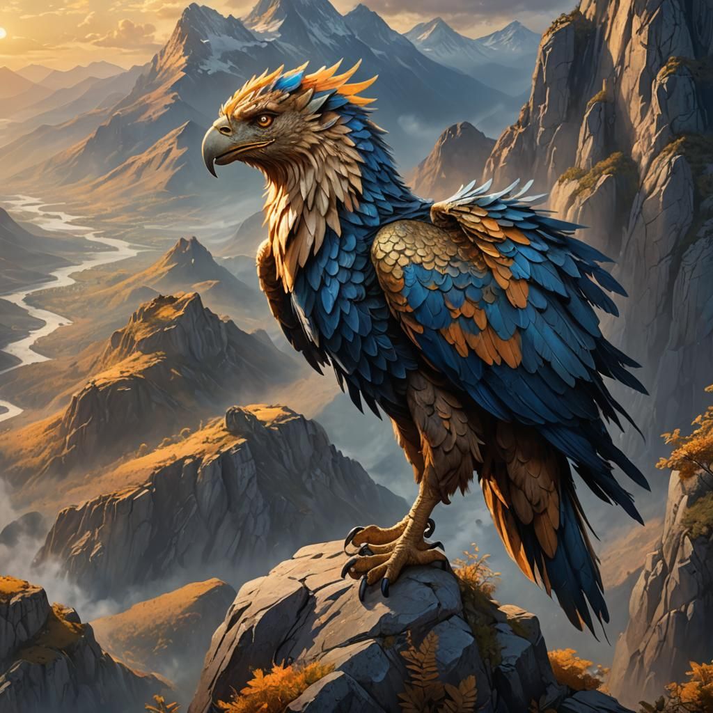 Fantasy Griffin Concept Art: Mountain Majesty