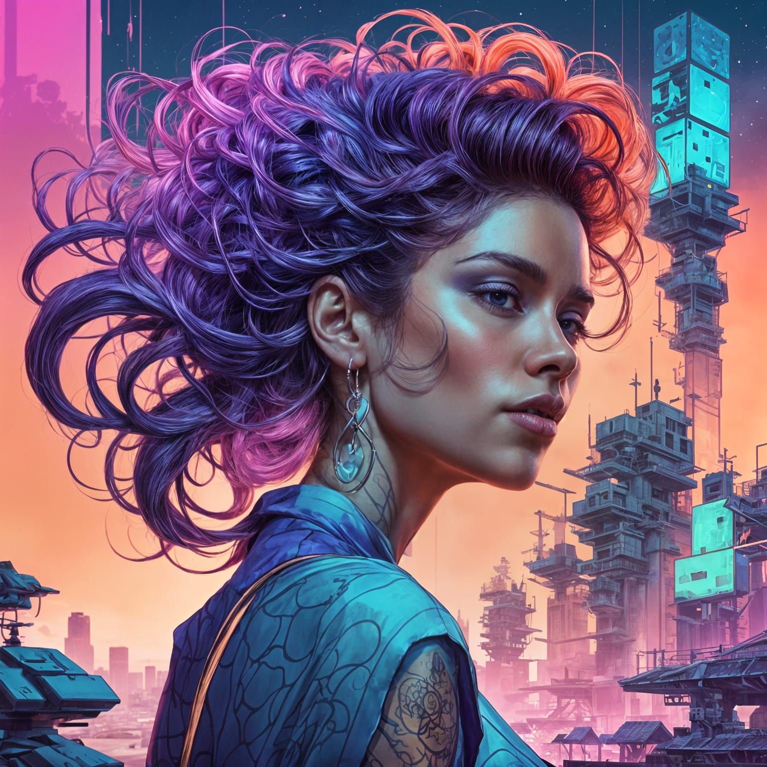 Surreal Cosmic Scene