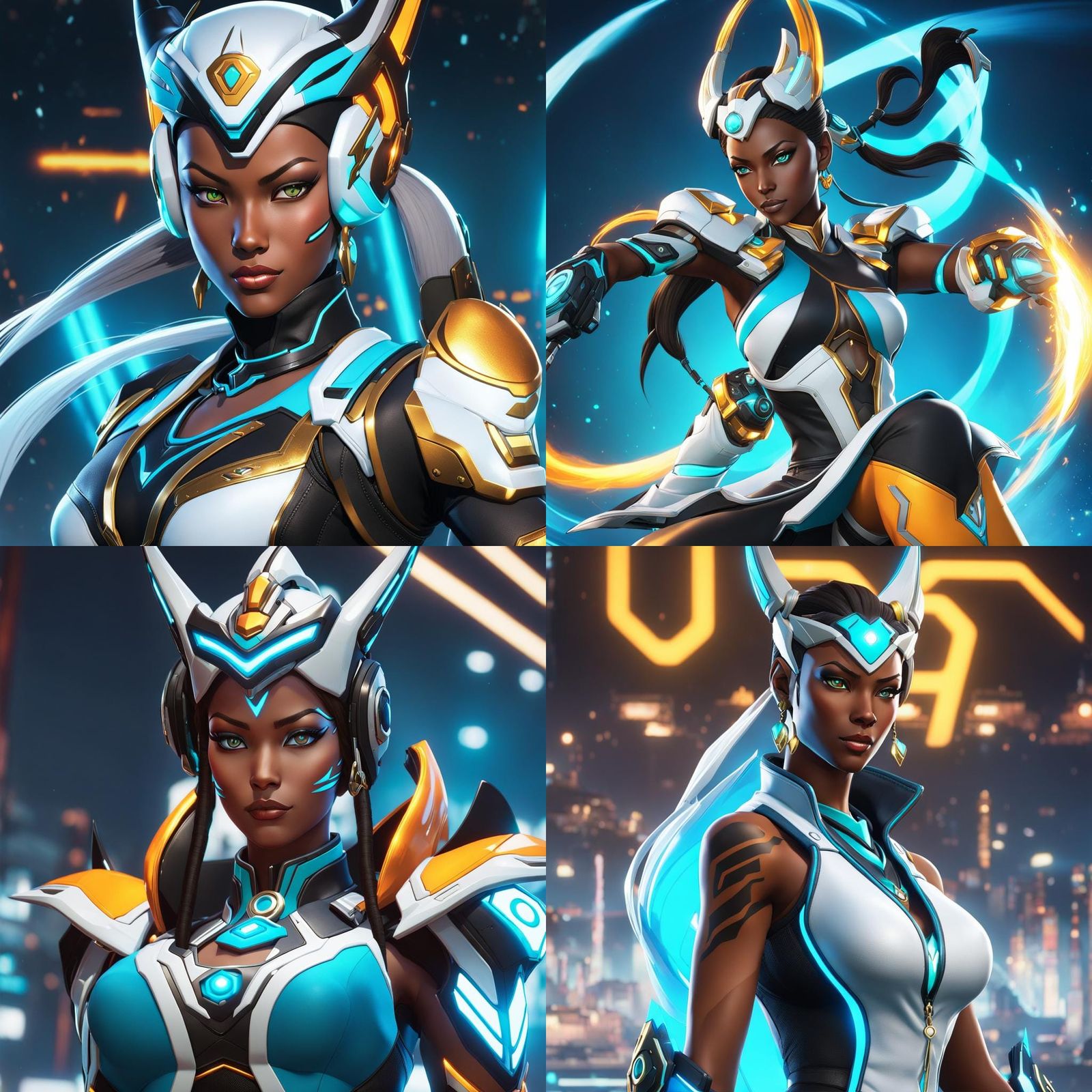 Jun Kazama as Symmetra: Anime Cel-Shaded Art