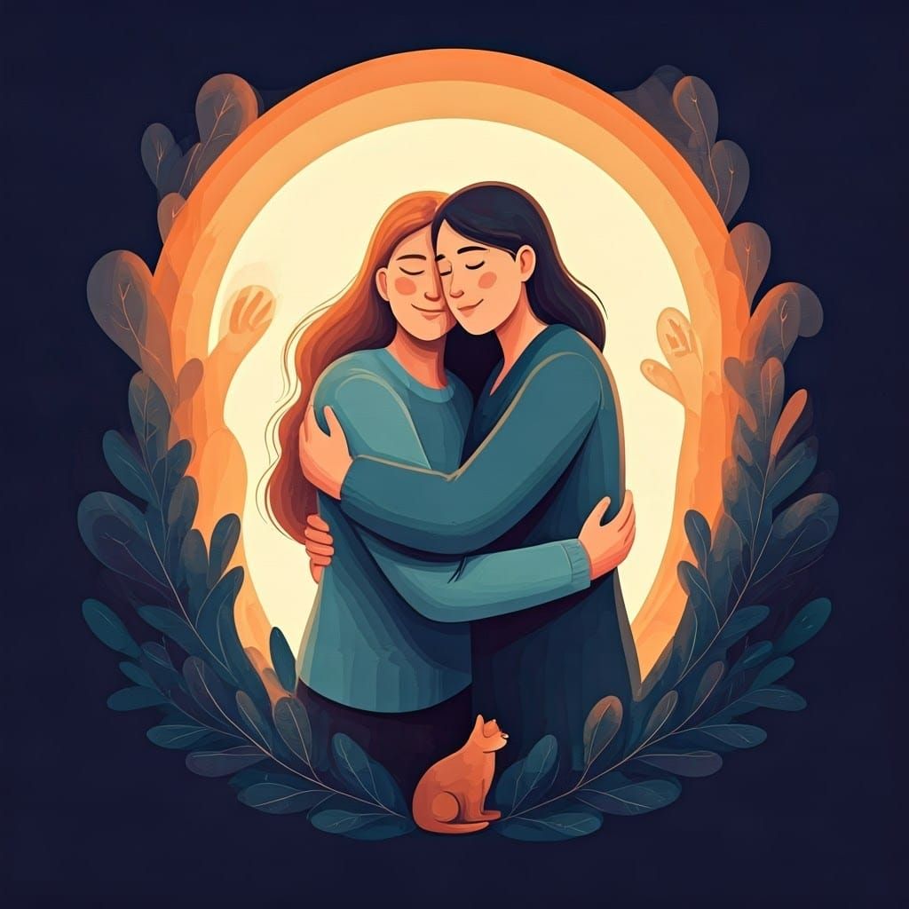 Warm Embrace: An Image of Emotional Support