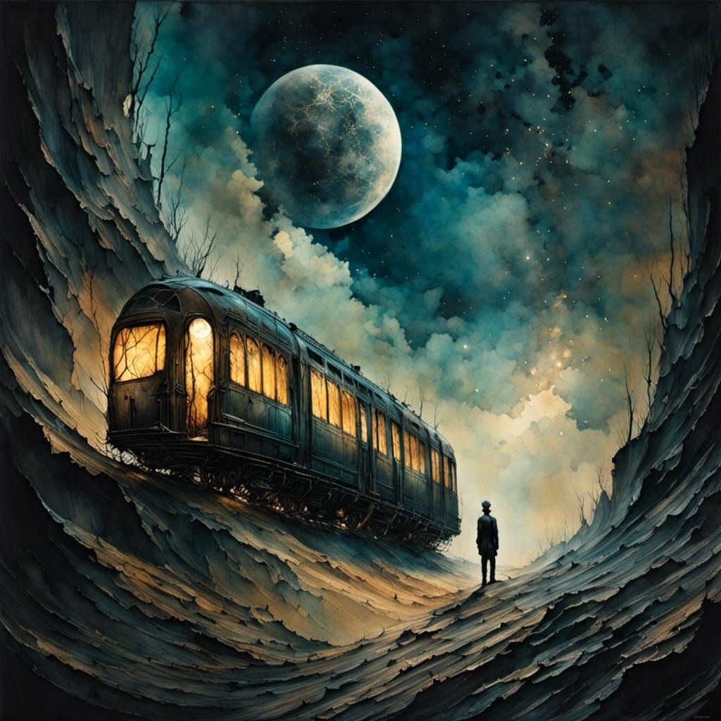 Interstellar Night Train to Rigel in Dark Style
