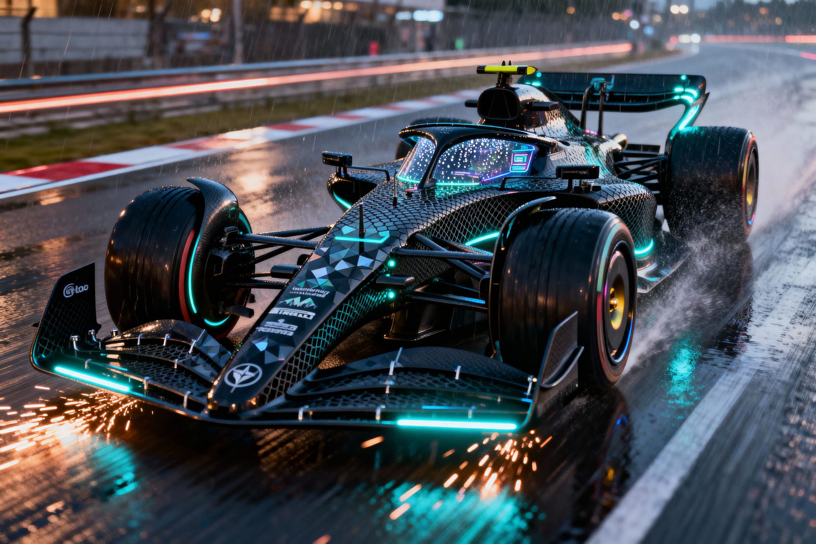 Futuristic F1 Prototype: Hyperrealistic 2100 Race Car Design