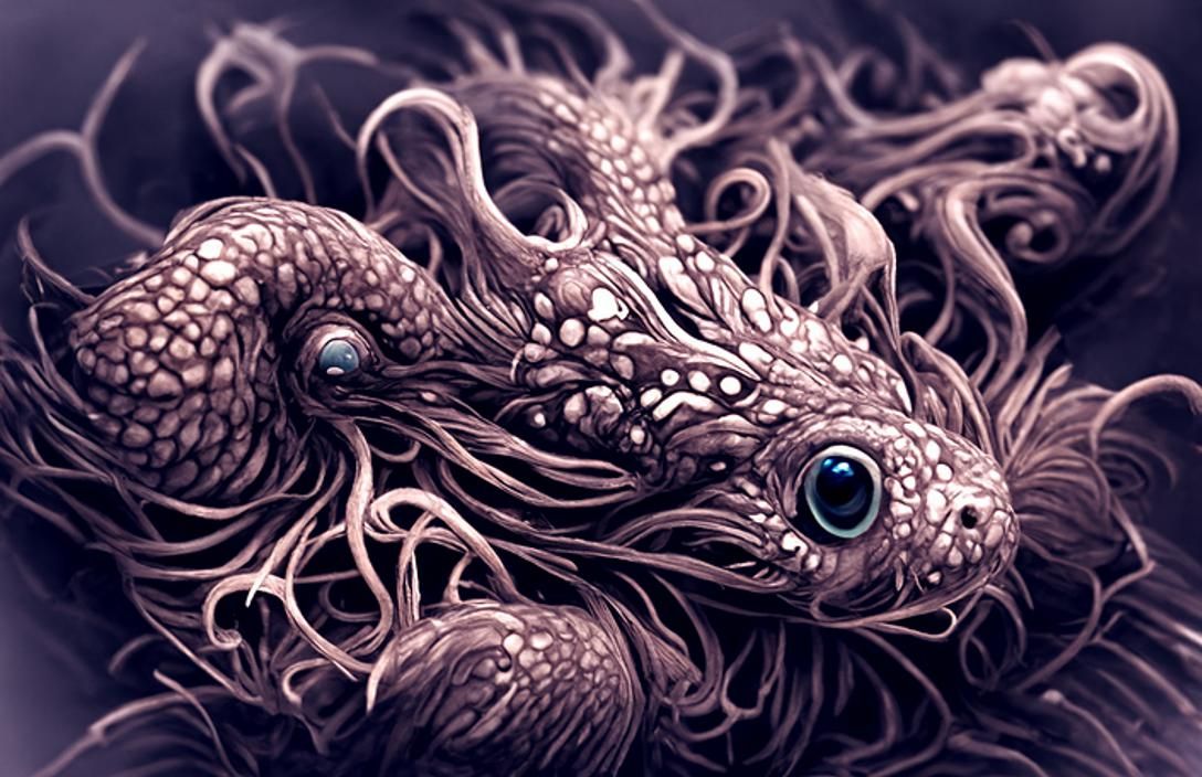Regal Deep Sea Creature Exploration in Astrophotography