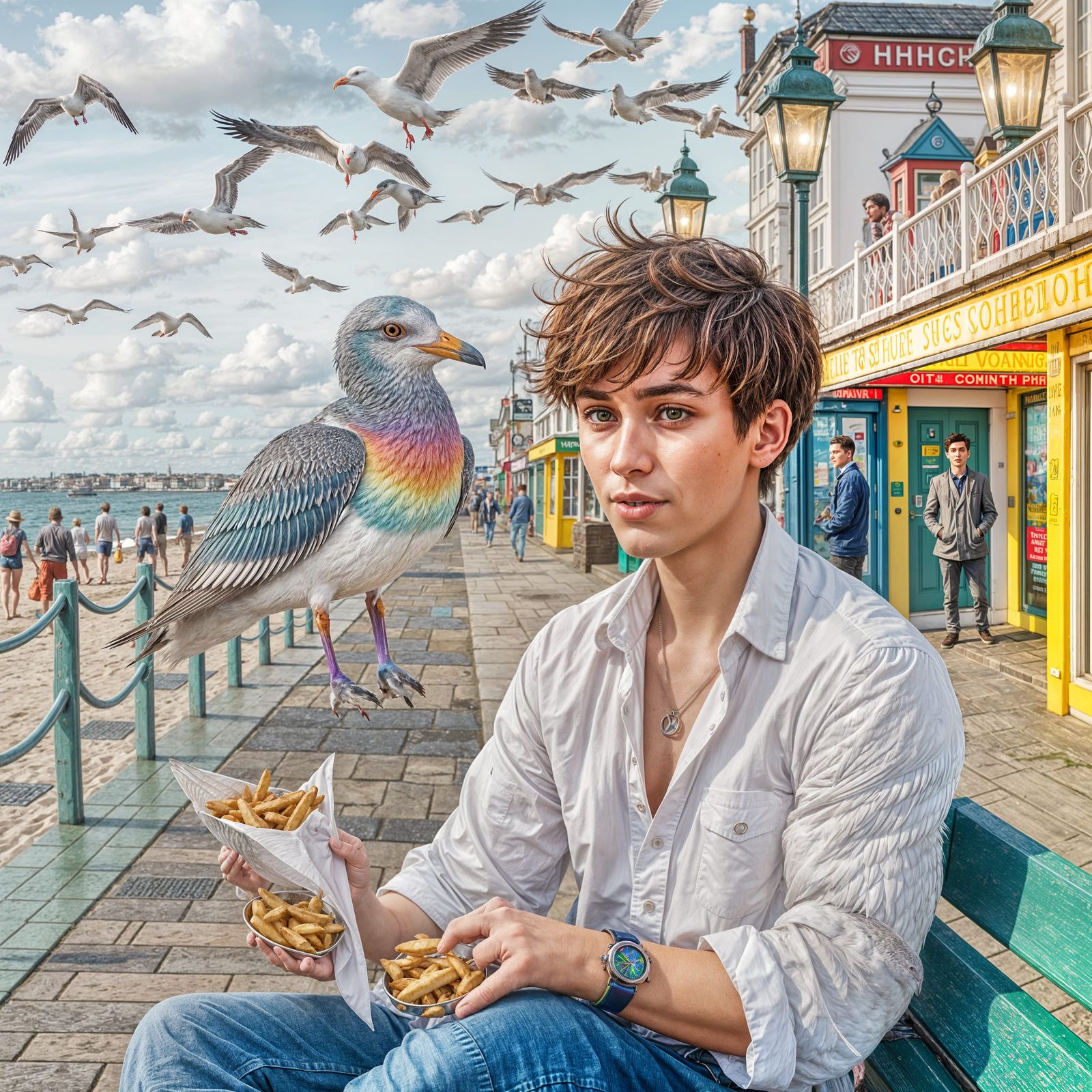Magical Encounter by England's Seaside, Vibrant Colors