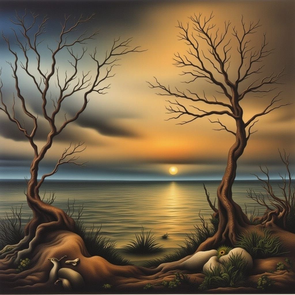 Surreal Portrait in a Strange World Style