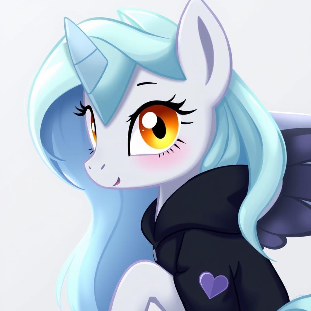 Ethereal MLP Pony with Flowing Mane and Delicate Wings