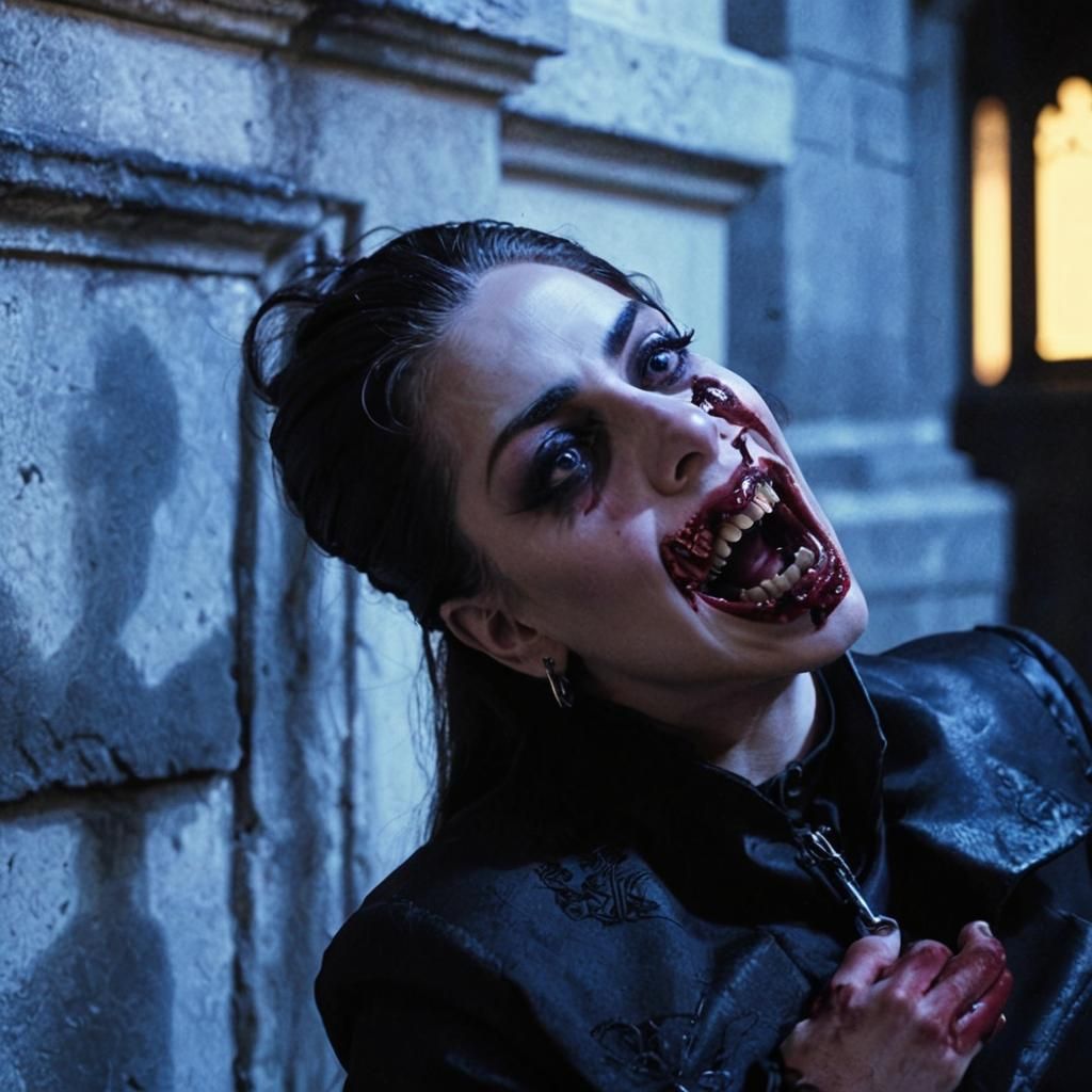 Lady Gaga as Vampire in Gothic Portrait