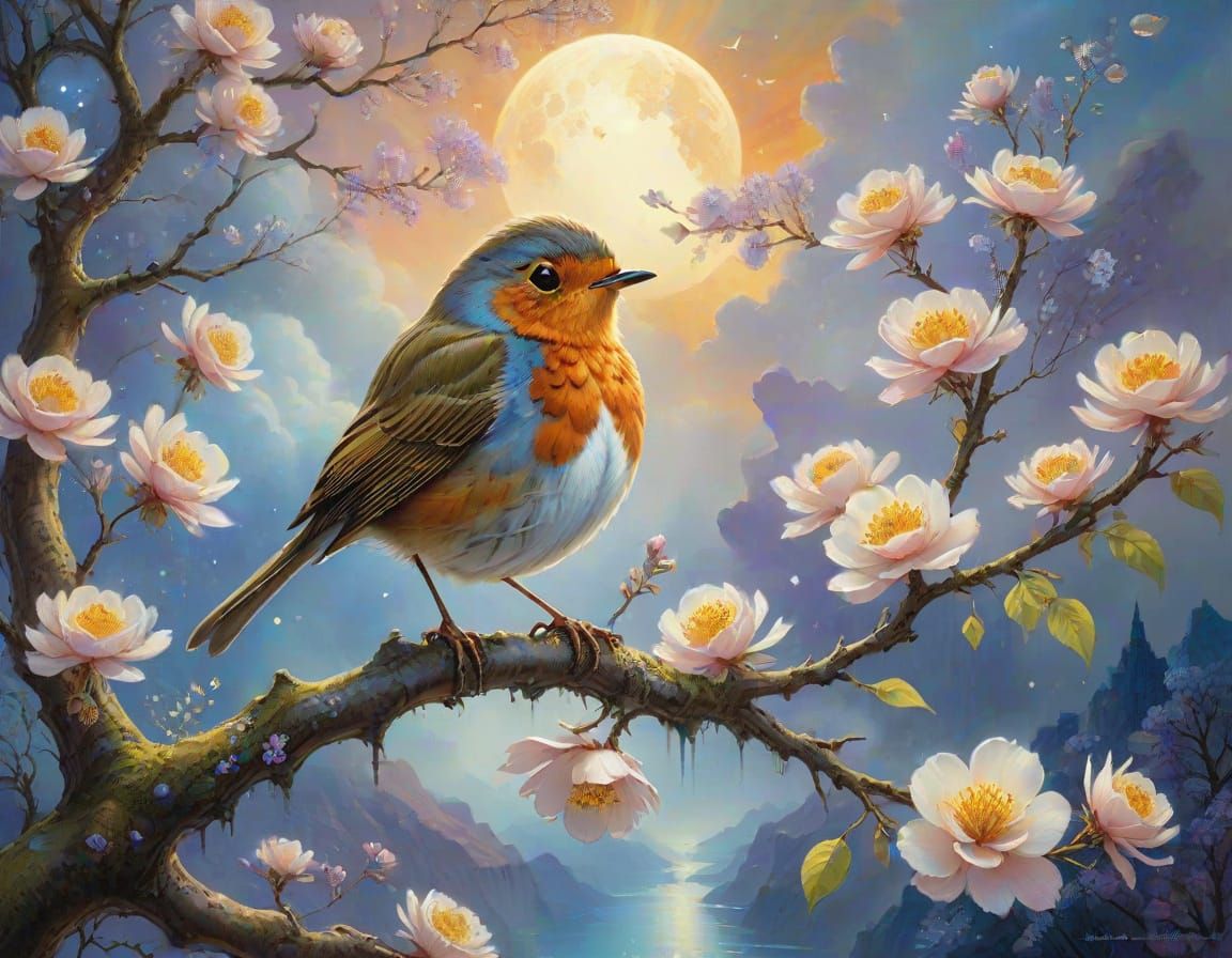 🥇robin in moonlight