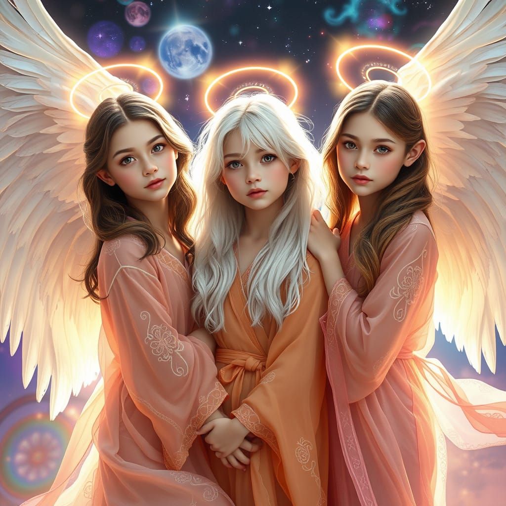 Celestial Angels Emerge in Ethereal Beauty