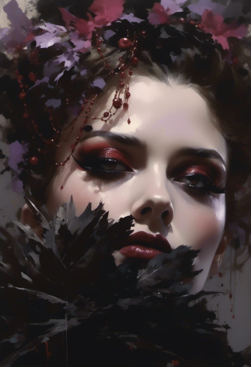 Dark Queen Portrait in Sinister Horror Style