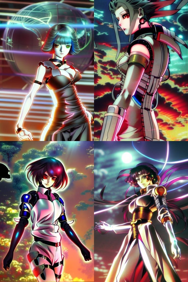 Cybernetic Shirley Temple as Vampire Hunter in Cyberpunk Ani...