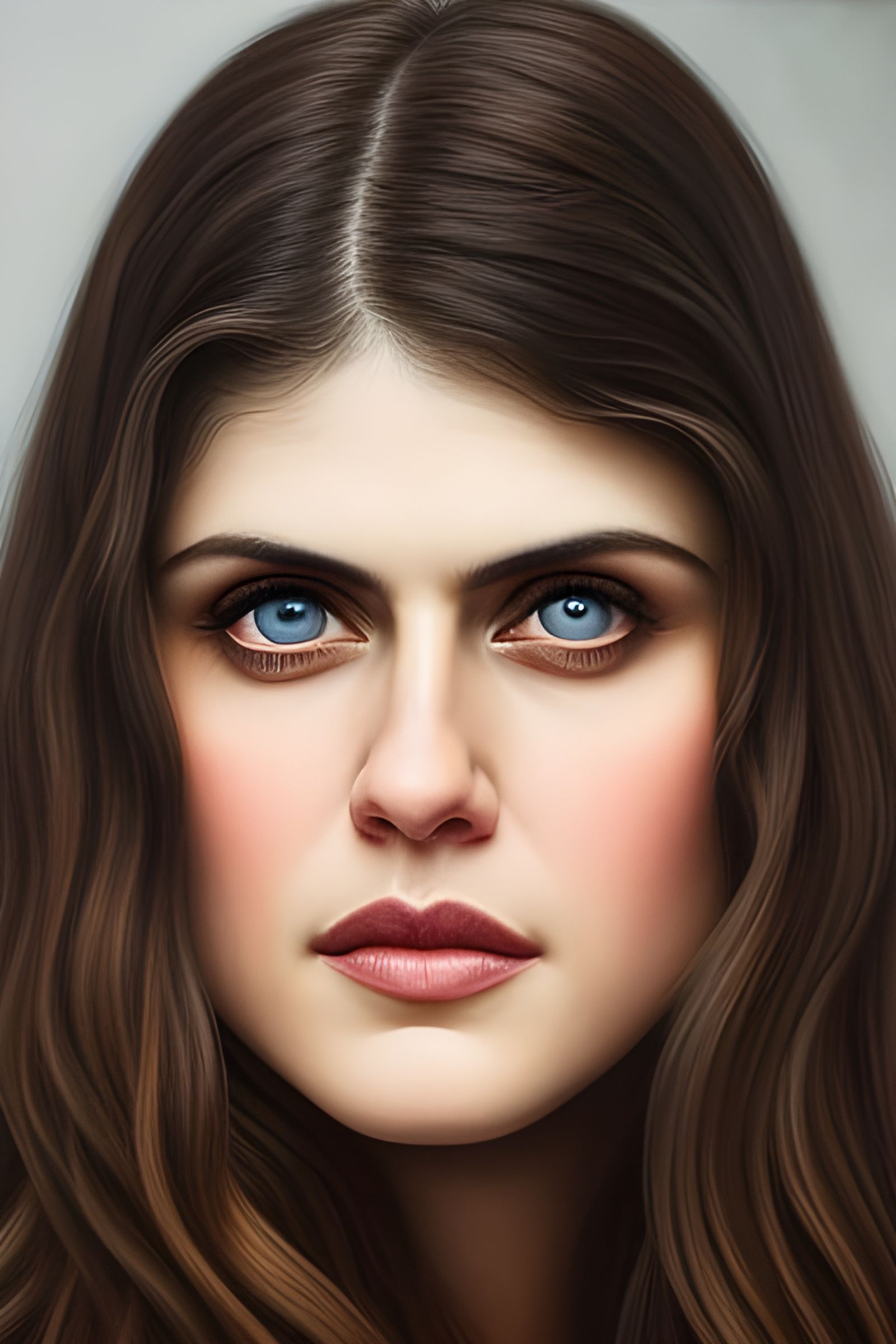 face portrait of Alexandra Daddario