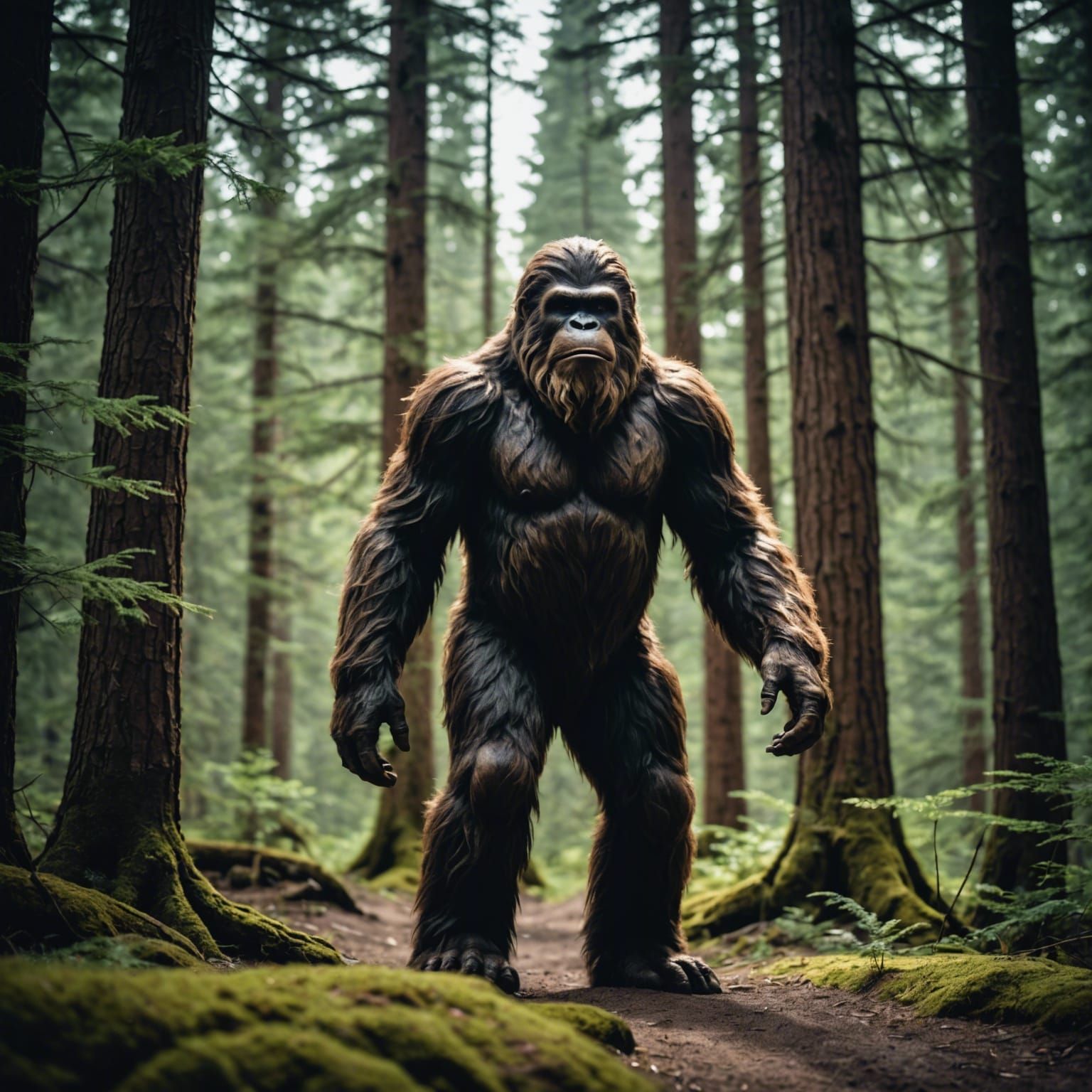 Bigfoot Sasquatch Captured in Cinematic Photo
