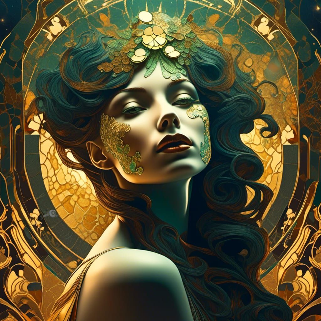 Double Exposure: Art Nouveau Meets Auroracore