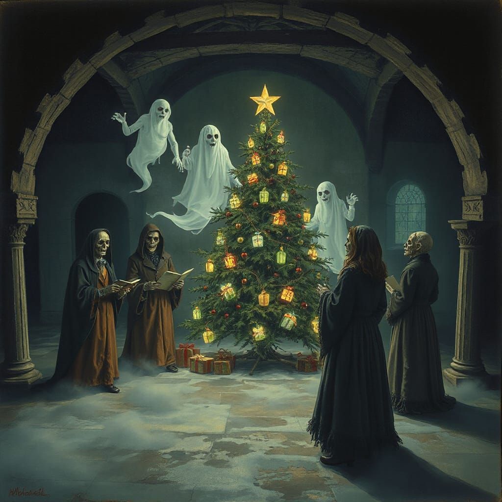 Undead Carolers Haunt Spectral Christmas Crypt