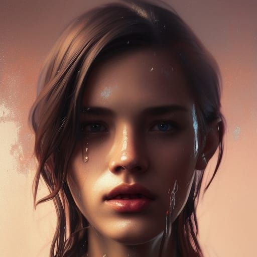 Melting Portrait in Hyperdetailed Art Style
