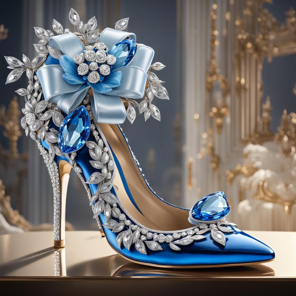 Diamond Heels and Crown in Regal Fashion Display