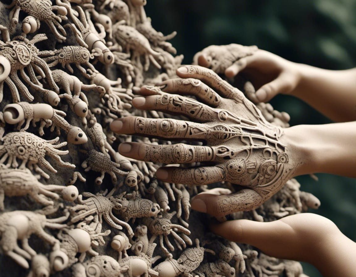 Eerie Gothic Pavilion on the Shore in Surreal Style