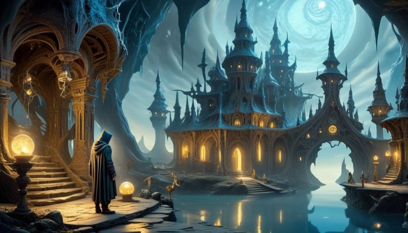 Mysterious Alchemist in Luminous Lab