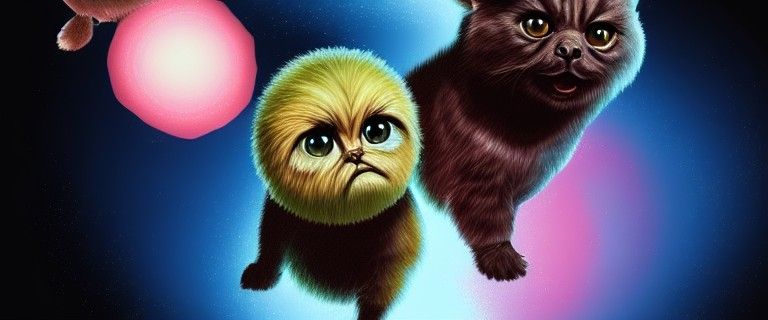 Tribbles and Mogwai in Rain: Hyperdetailed Digital Art