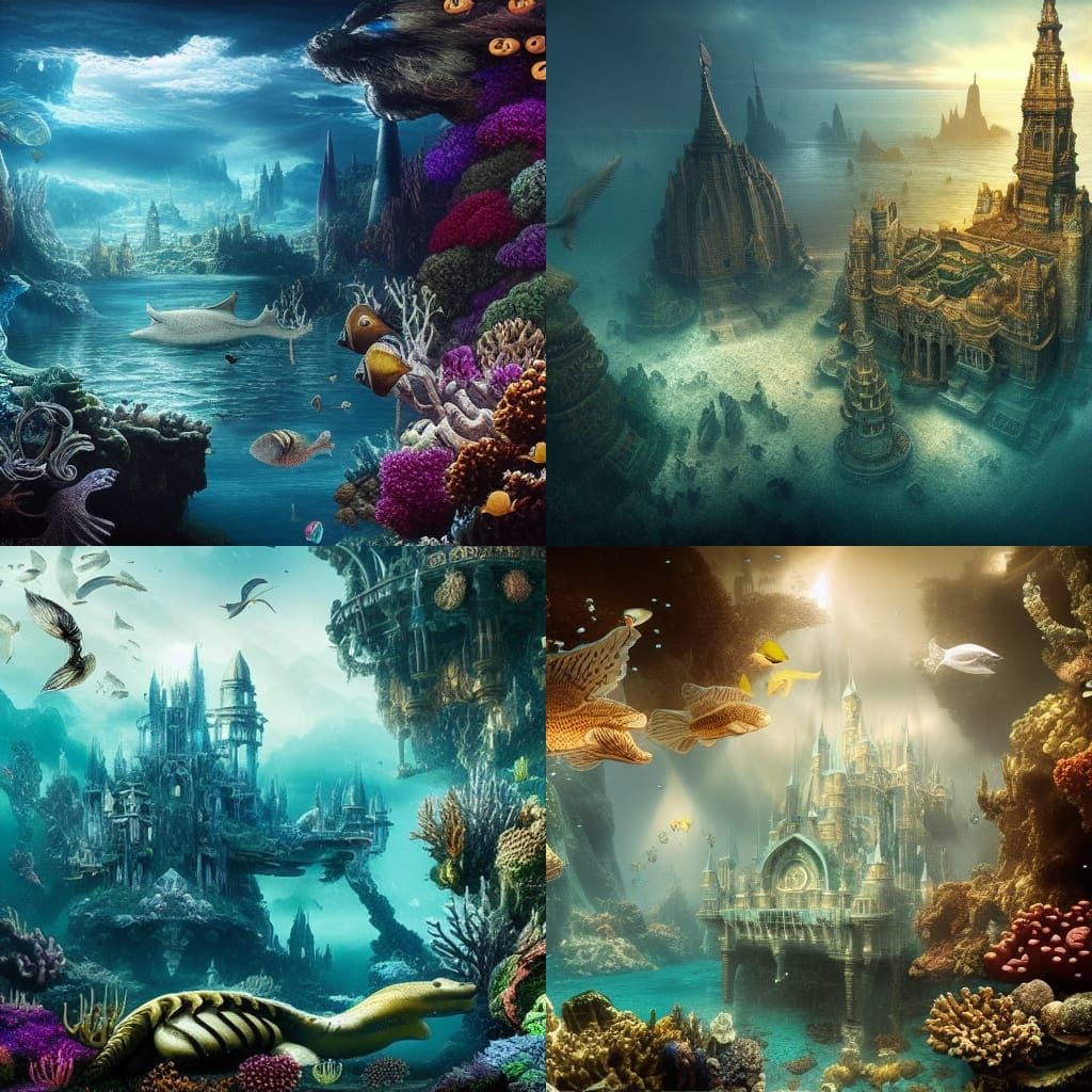 Epic Underwater Kingdom: Digital Matte Painting