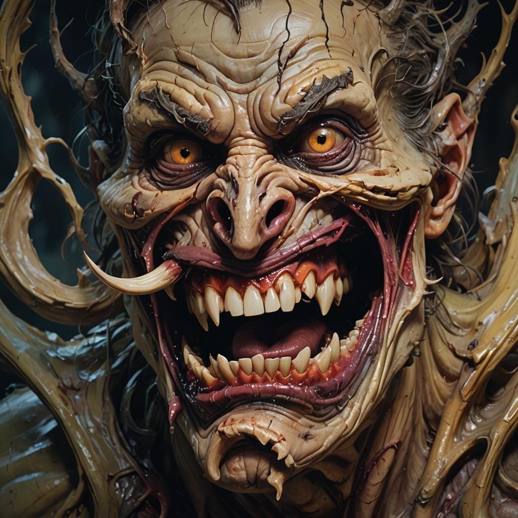 Grotesque Decaying Mouth in Hyperrealistic 3D
