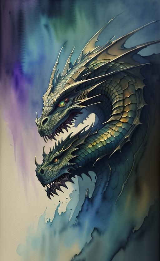 A dragon contorted into a mobius strip eating it's
Own tail like an oroborus, hyperdetailed, ink gradient shading done i...