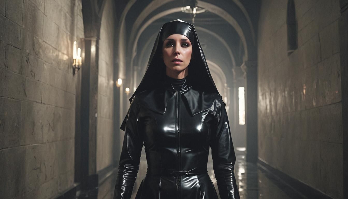 Jennifer Love Hewitt in Latex Nun Habit