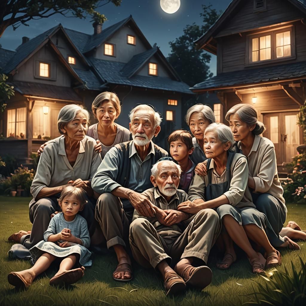 Family Storytelling in Dreamlike Digital Art