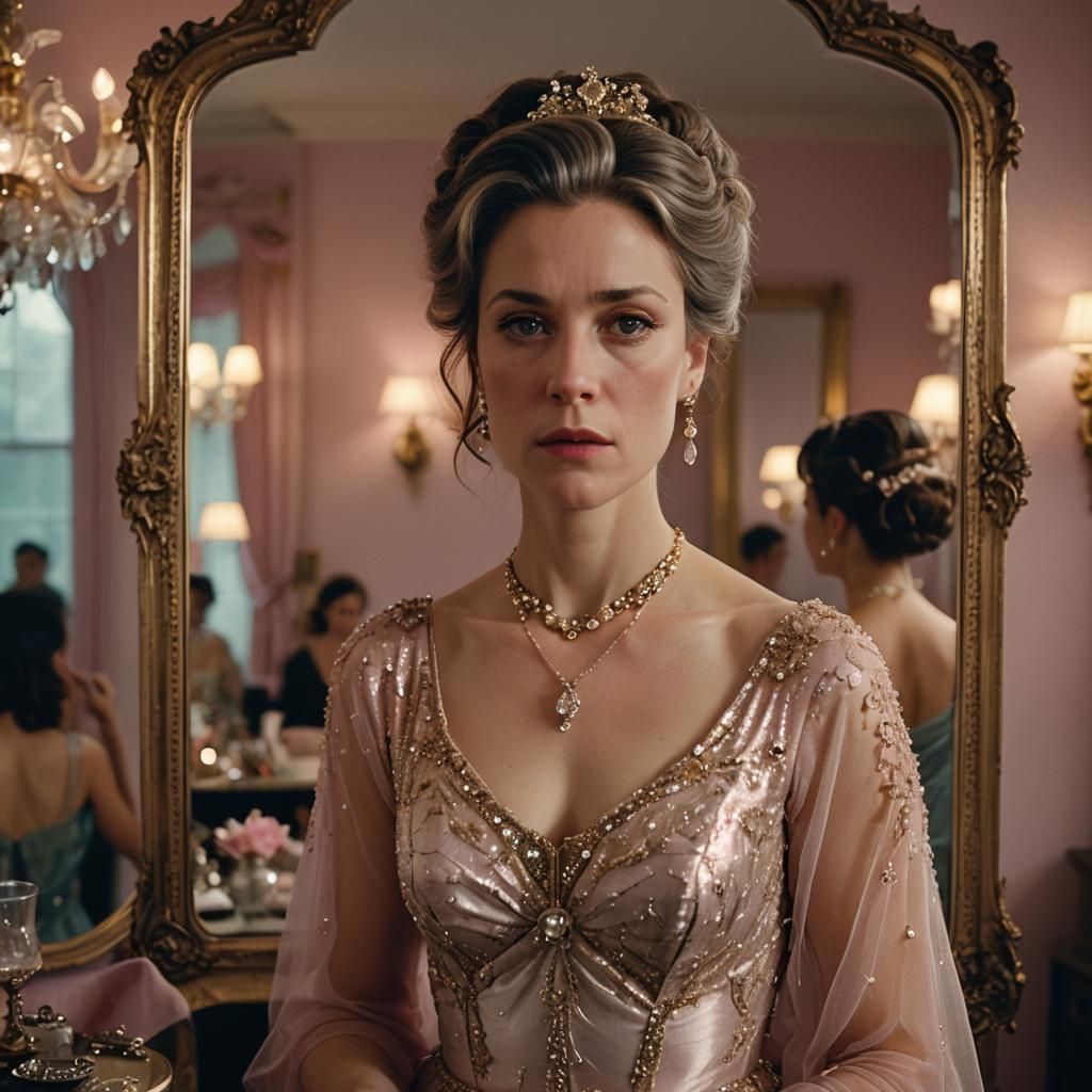 Beautiful grandma in pink