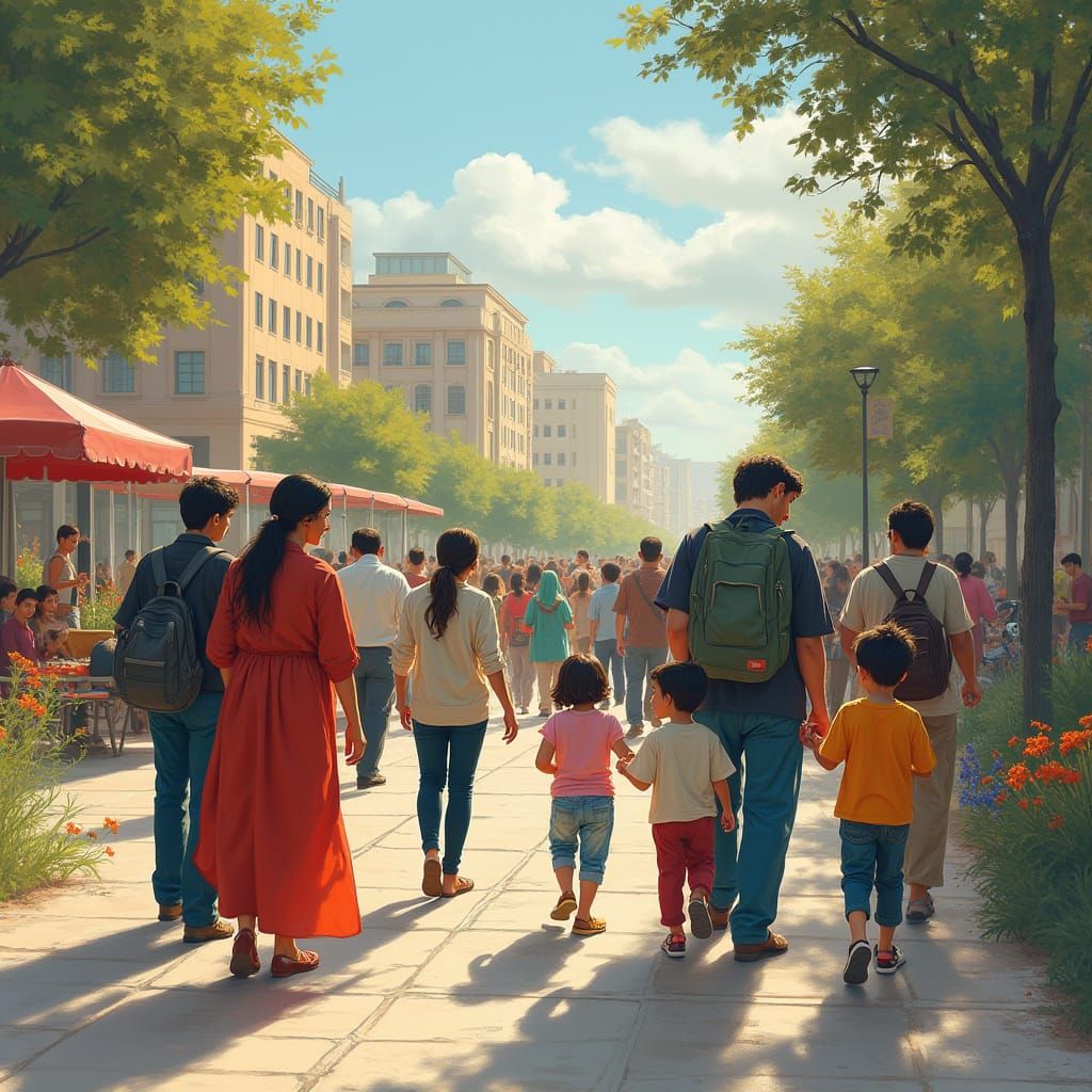 Vibrant Iranian Community: A Digital Painting