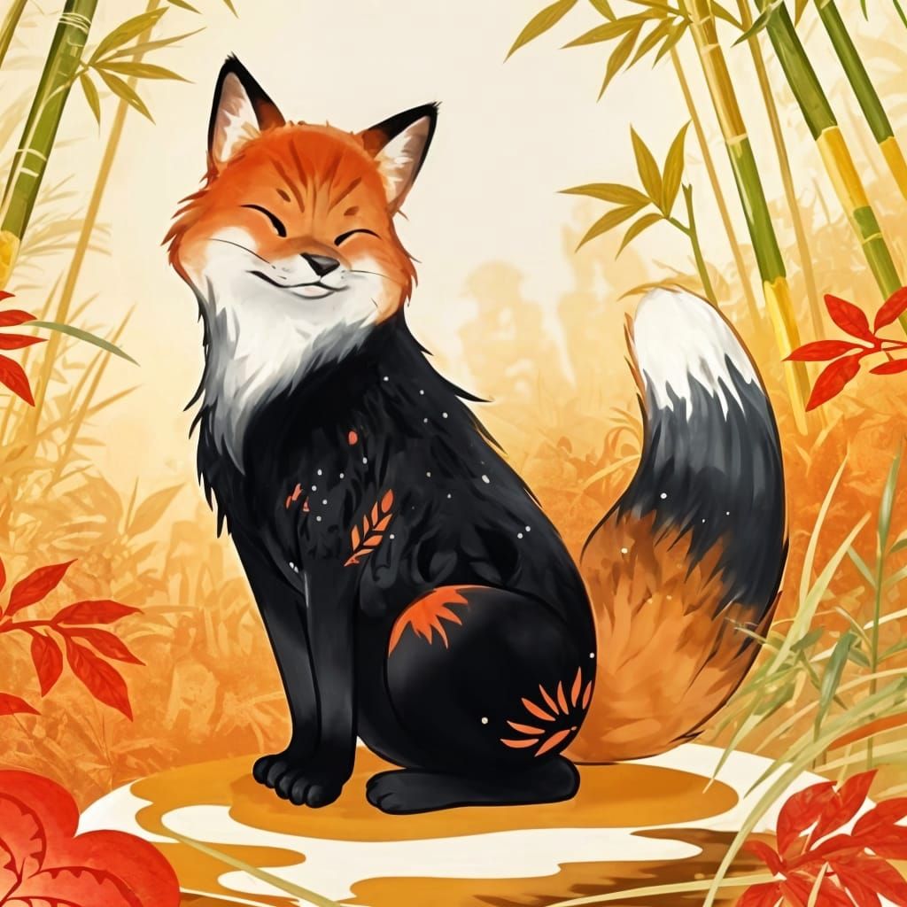 Ukiyo-e fox