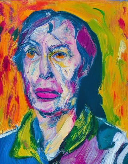 Expressive Lady Portrait in Warm, Golden Light