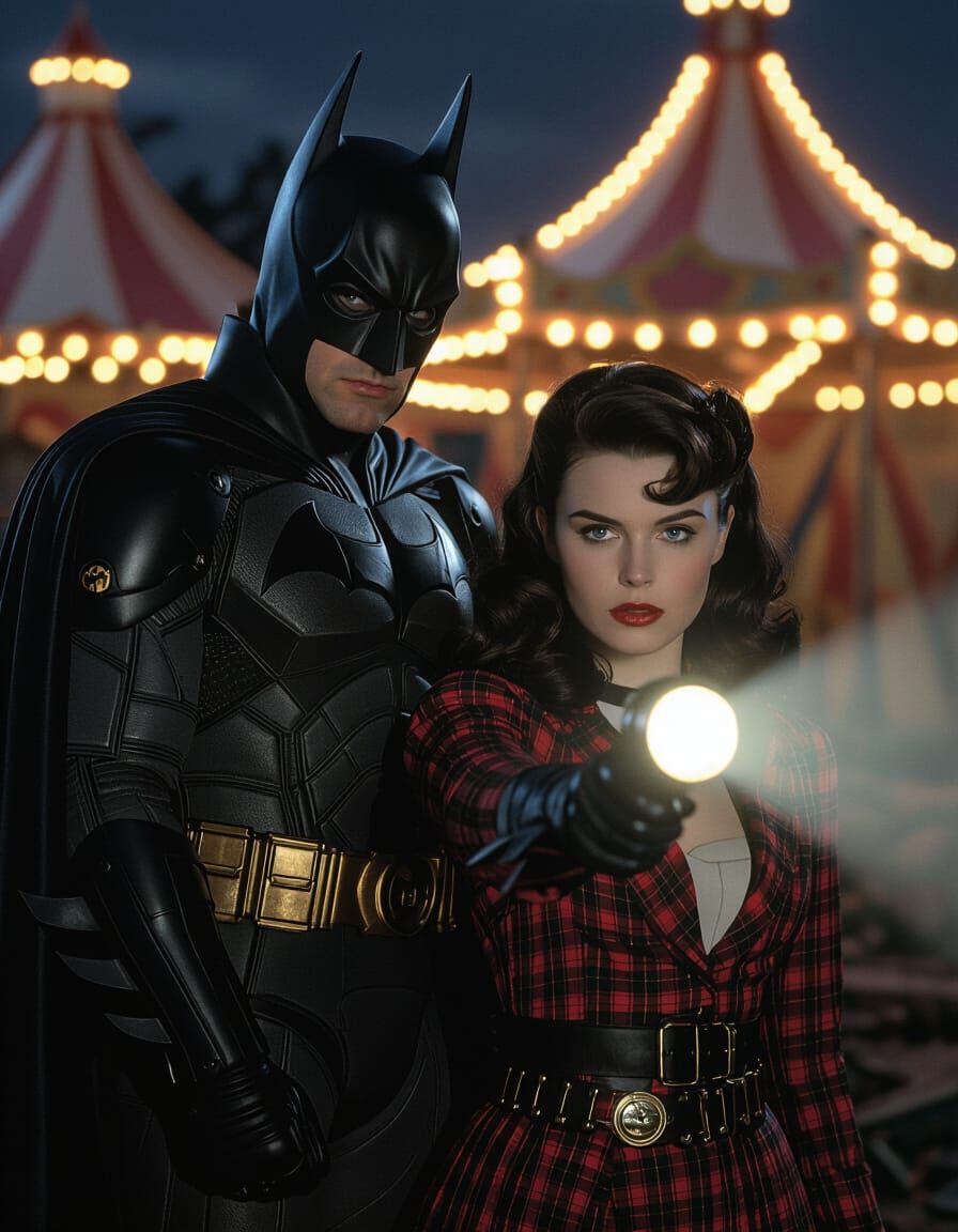 Batman Shields Audrey Horne in Abandoned Circus Night