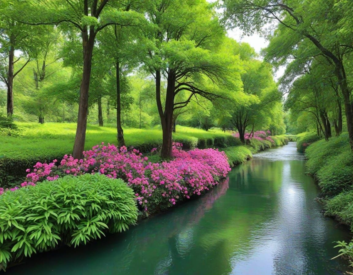 Surreal House and Tropical Trees in Harmony