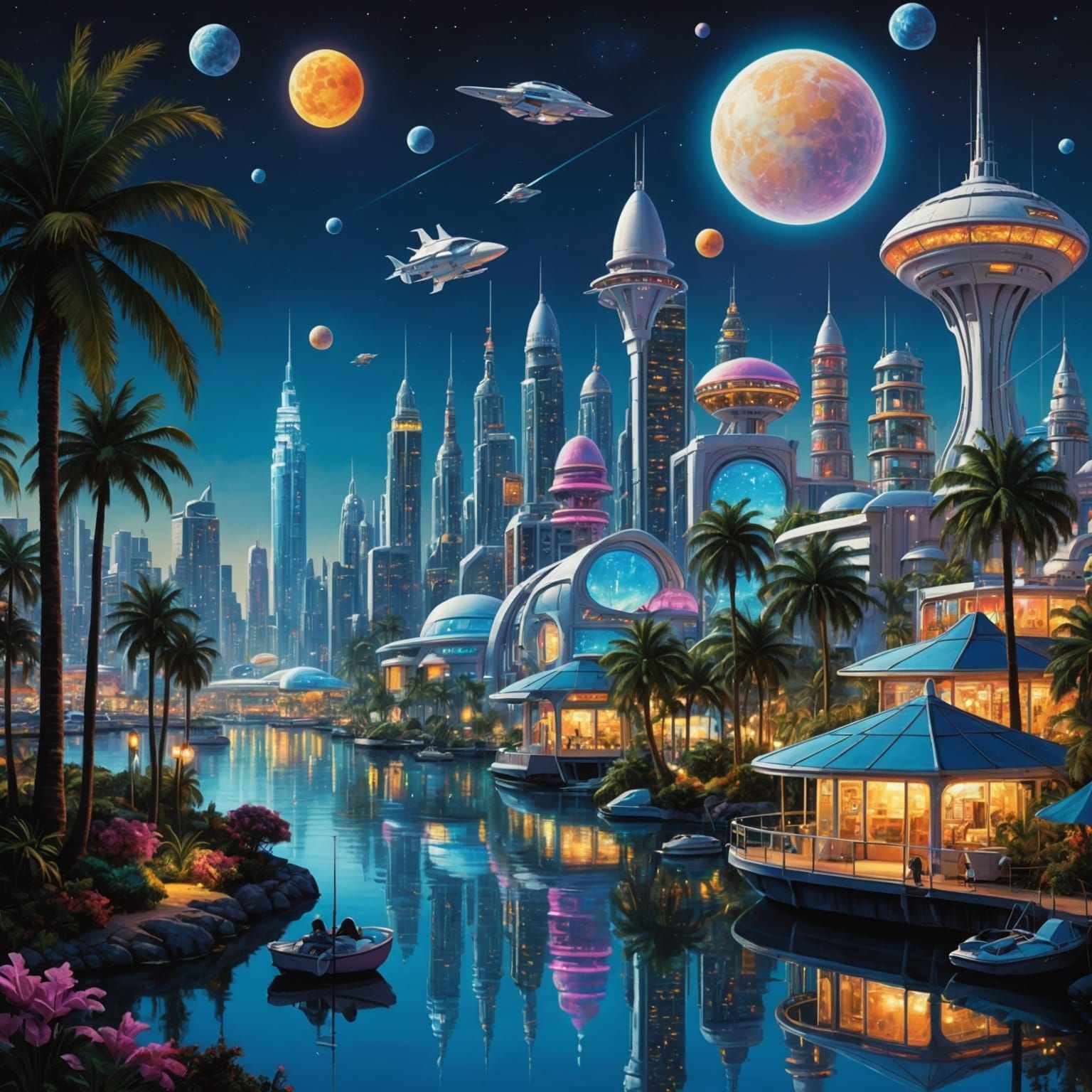 Cityscape After Alien Takeover