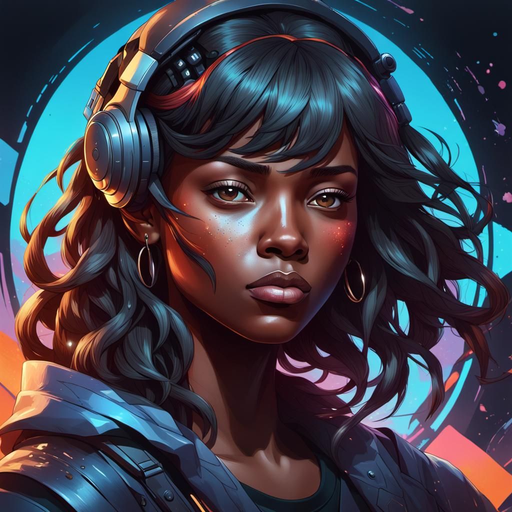 Black People in Future Digital Transformation Art