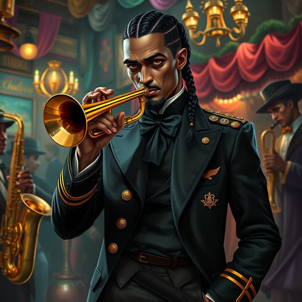 Vampire Trumpeter in Mardi Gras Jazz Club