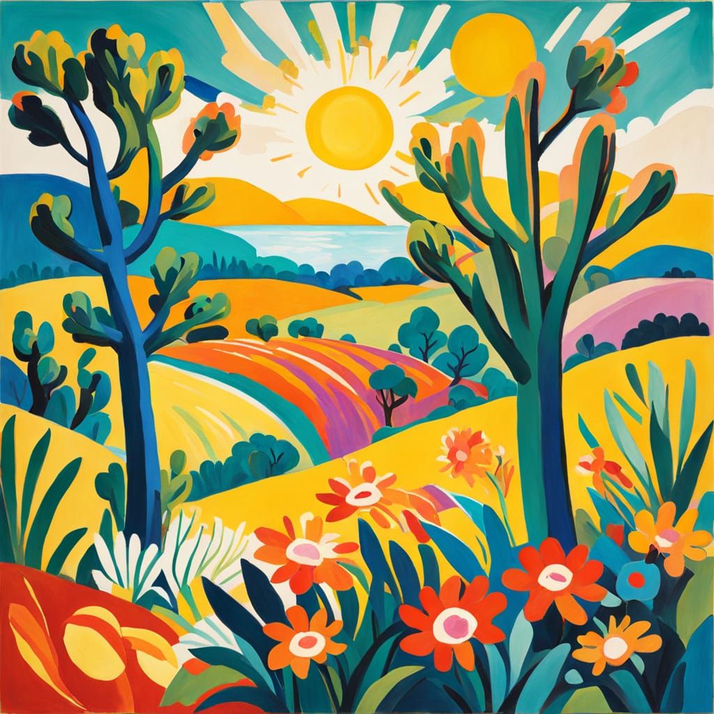 Fauvist Landscape with Bold Brushstrokes