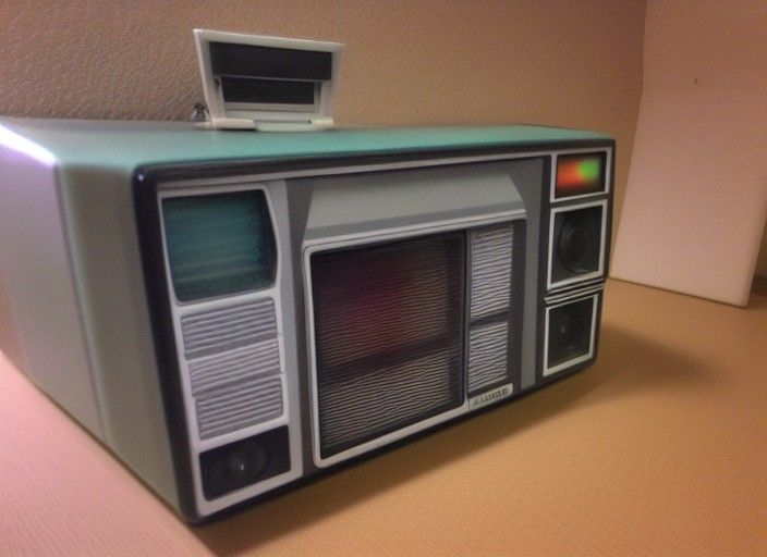 Creepy Motel Room in VHS Glitch Style