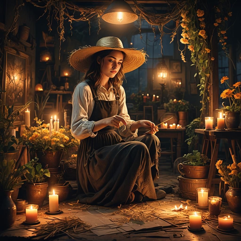 Candlelit Studio: A Digital Matte Painting