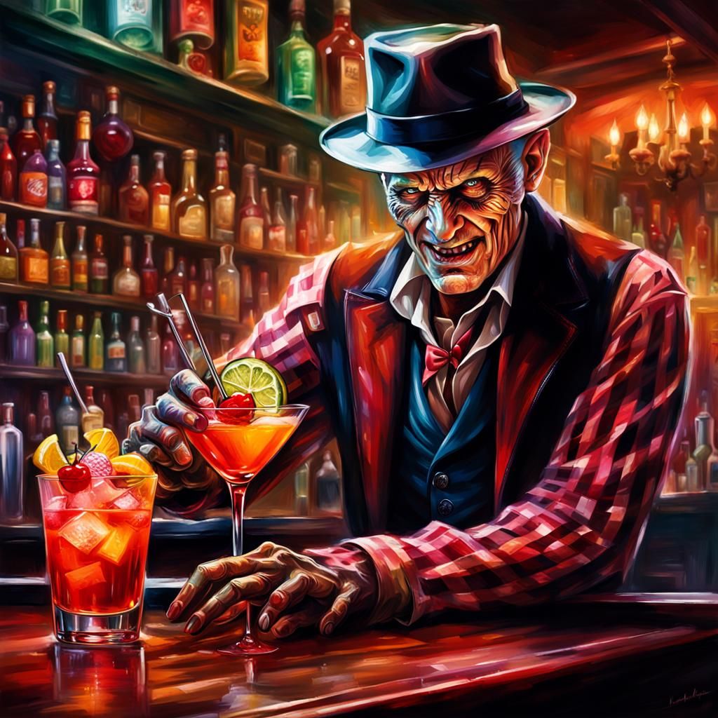 Freddy Krueger: Cocktail Master, Photorealistic Art