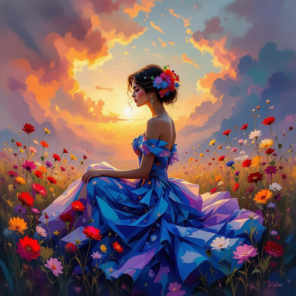 Viviavieine Viviavie in a Storm of Color