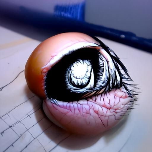 Photorealistic Eyeball in Hyperrealistic Detail